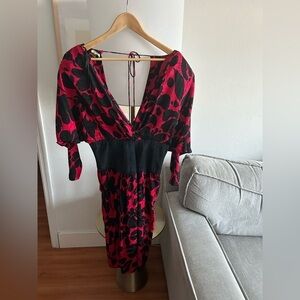 St Gillian Vintage Silk Floral Y2k Whimsical Fairy Artsy Retro Midi Dress 12